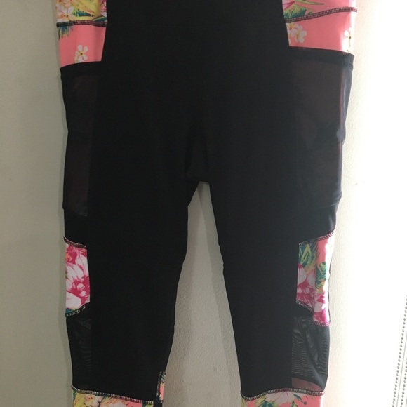 Women's Athletic Shorts - Black and Pink - Picture 3 of 3